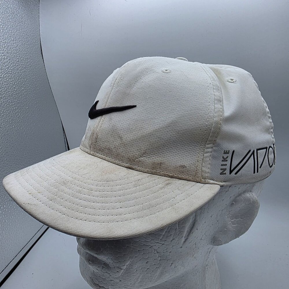 Nike True Tour Vapor Hat RZN Swoosh Dri Fit White Flex Golf Cap Outdoors Casual